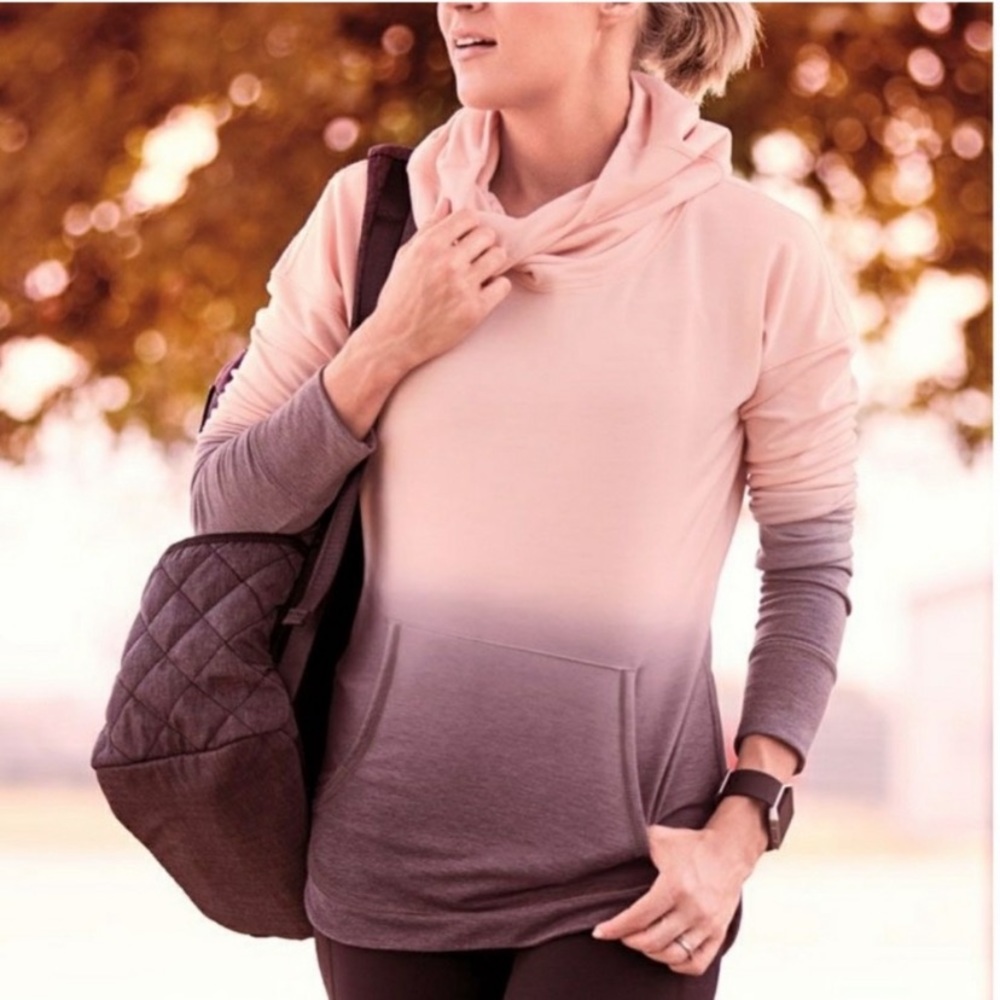 CALIA Carrie Underwood ombre Pink Gray hoodie Size XL